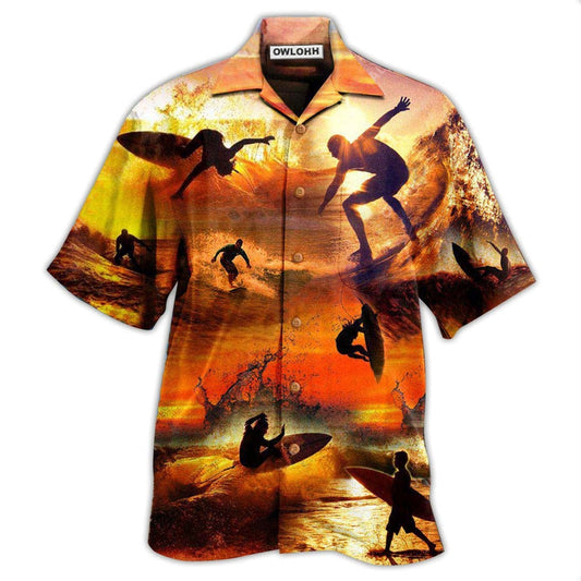 Hawaiian Shirt / Adults / S Surfing Is My Therapy Sunset - Hawaiian Shirt 