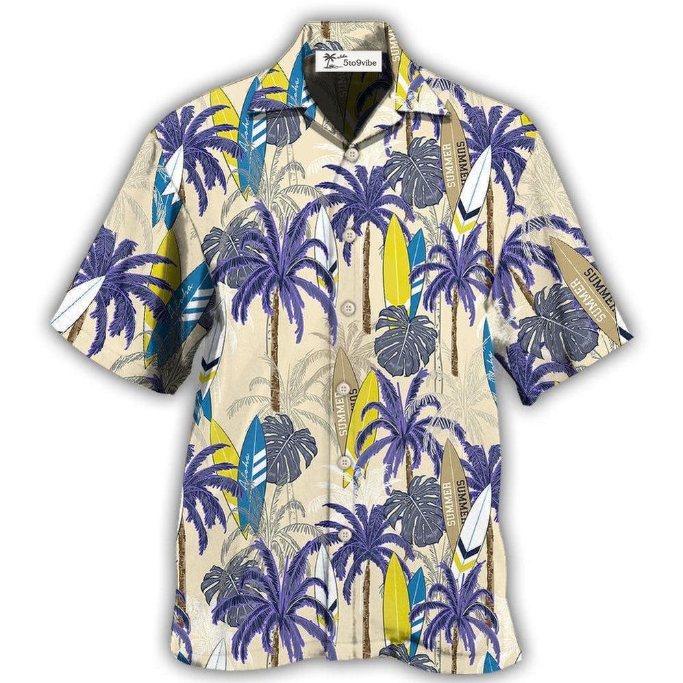 Hawaiian Shirt / Adults / S Surfing Tropical Tree - Hawaiian Shirt 