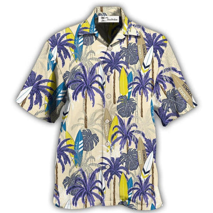 Hawaiian Shirt / Adults / S Surfing Tropical Tree - Hawaiian Shirt 