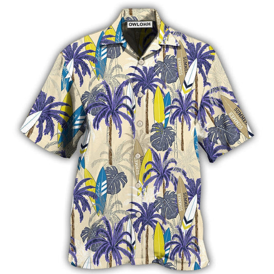 Hawaiian Shirt / Adults / S Surfing Tropical Tree - Hawaiian Shirt 