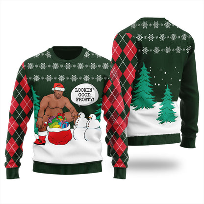 Surprising Frosty Barry Wood Christmas Sweater Men