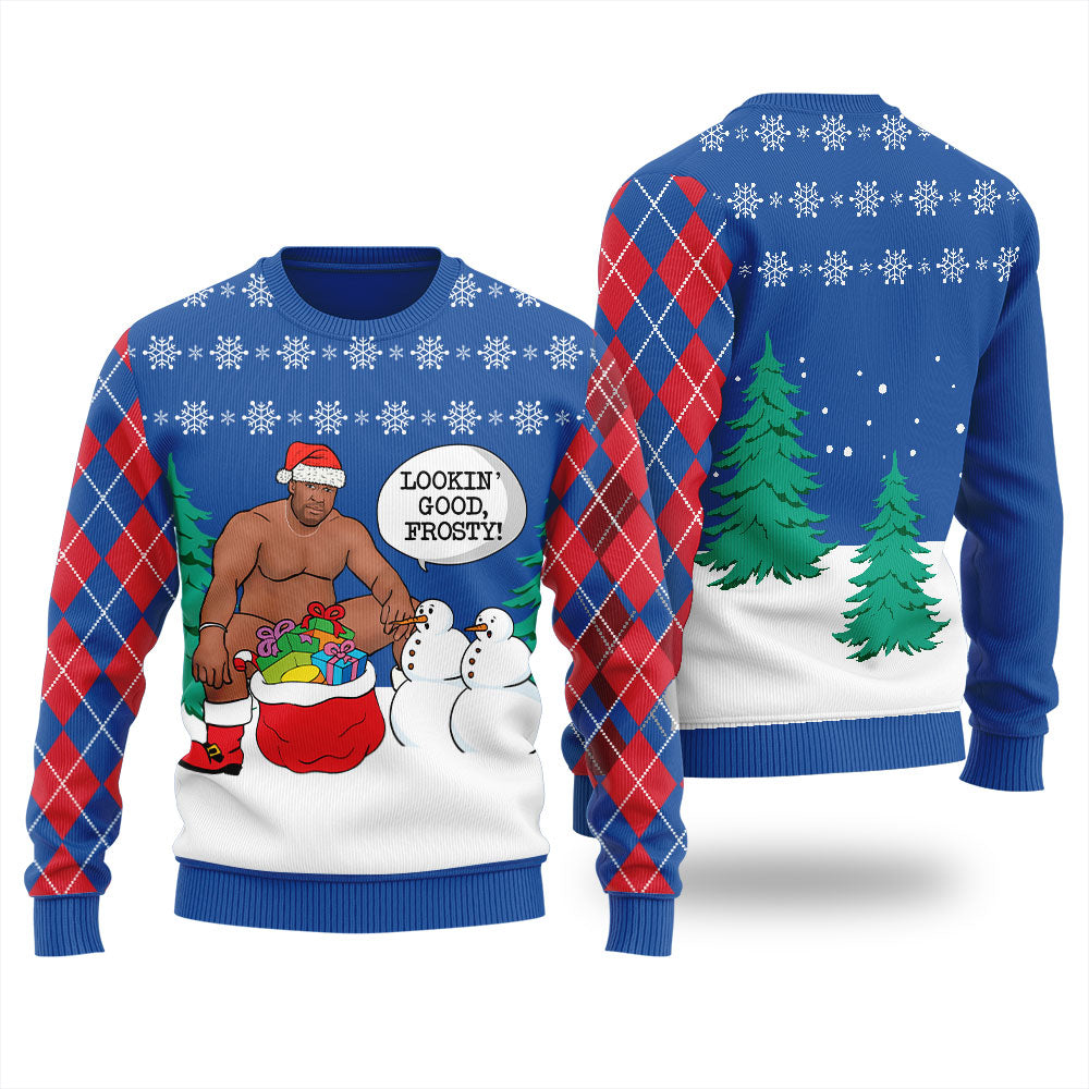 Surprising Frosty Barry Wood Ugly Christmas Sweater