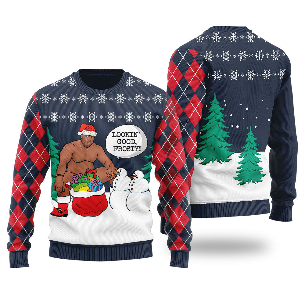 Surprising Frosty Barry Wood Ugly Christmas Sweater