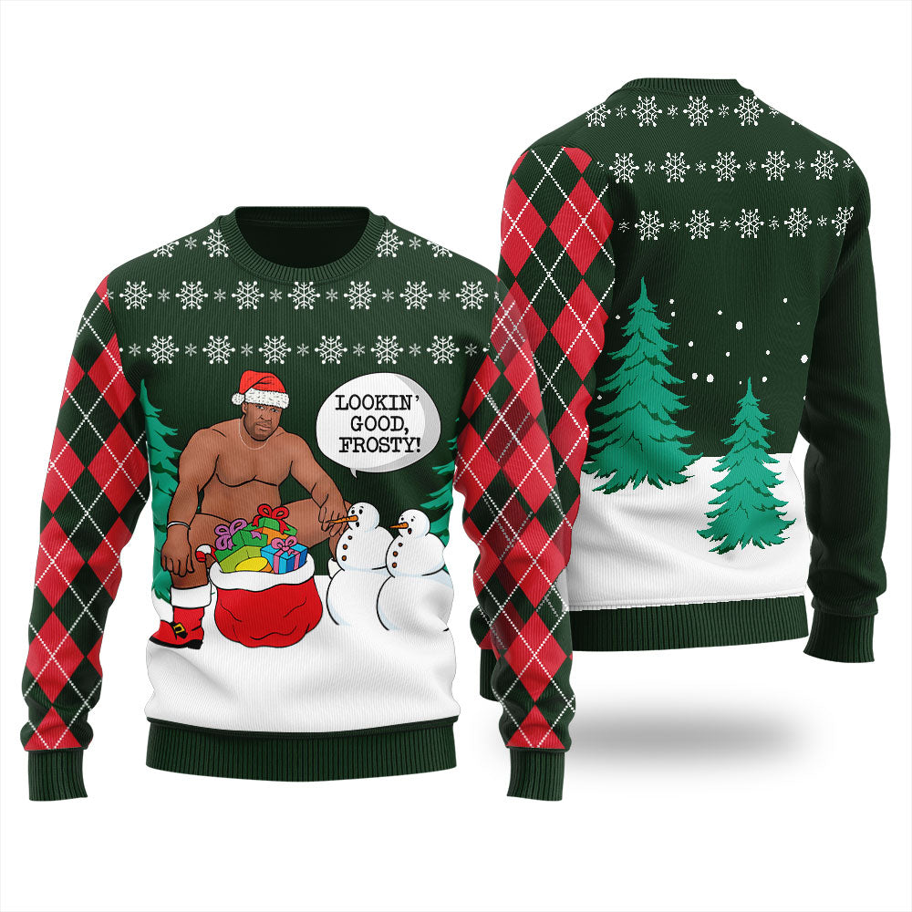 Surprising Frosty Barry Wood Women's Ugly Sweater