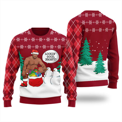 Surprising Frosty Barry Wood Women's Ugly Sweater