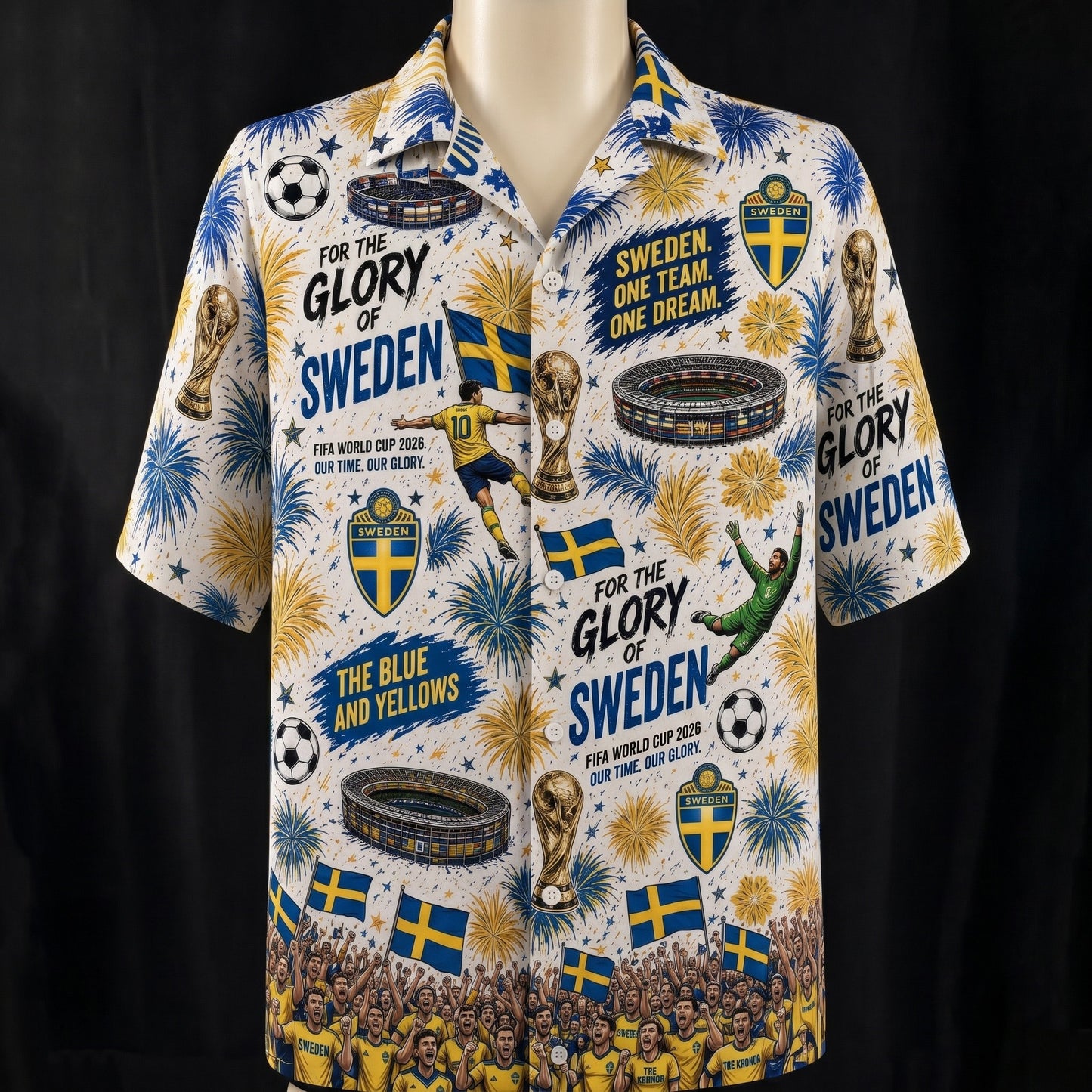 All Teams World Cup 2026 Champion USA Football Soccer Unisex Button-Up Hawaiian Shirt For Men & Women