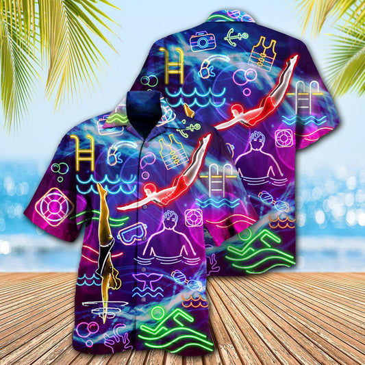 Swimming With Your Heart Swimming - Hawaiian Shirt 