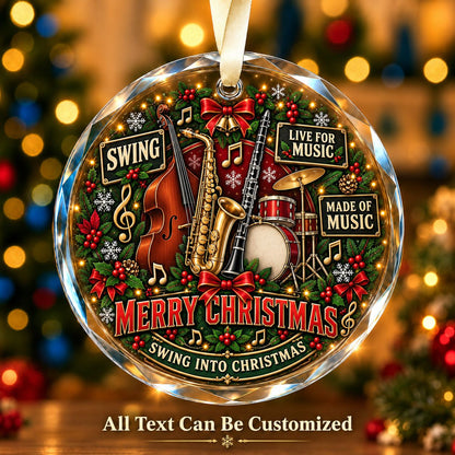 Swing Personalized Glass Ornament | 5To9Vibe