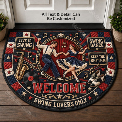 Swing Dance Personalized Half Round Mat | 5To9Vibe
