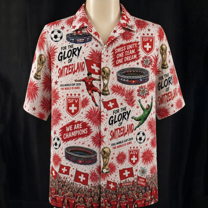 All Teams World Cup Champion Football Soccer Unisex Button-Up Hawaiian Shirt For Men & Women