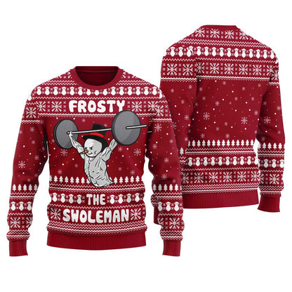 Swoleman Frosty Christmas Ugly Sweater Men