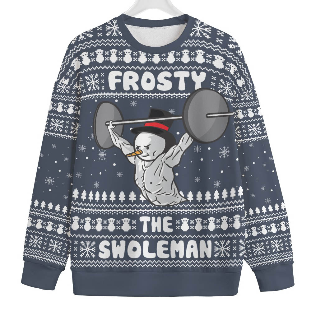 Swoleman Frosty Mens Big And Tall Christmas Sweater
