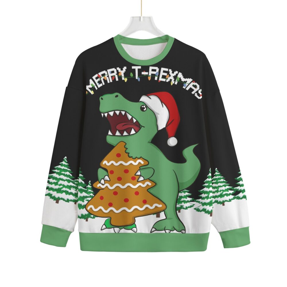 T-Rex Christmas Cookies Plus Size Ugly Christmas Sweater Adults
