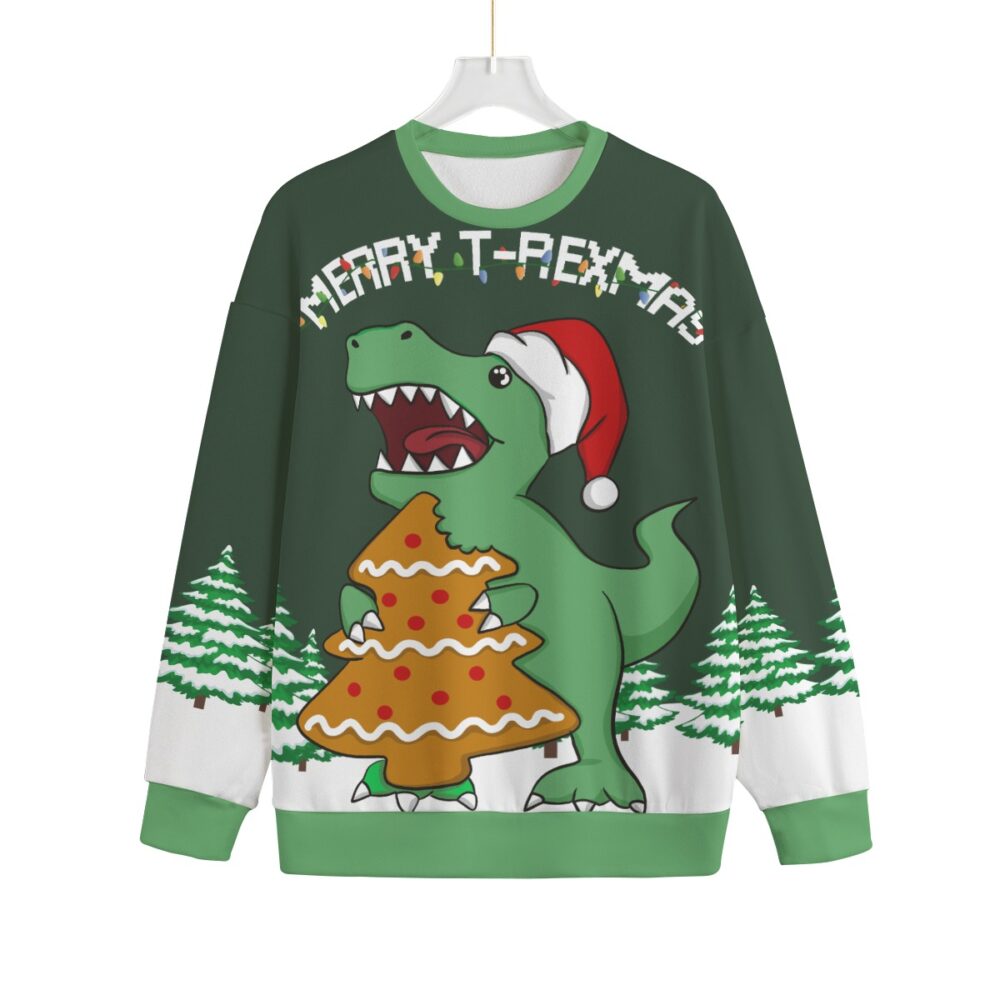 T-Rex Christmas Cookies Plus Size Ugly Christmas Sweater Adults
