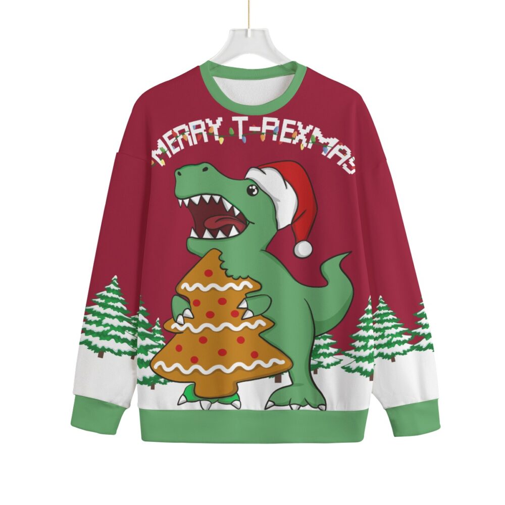 T-Rex Christmas Cookies Plus Size Ugly Christmas Sweater Adults