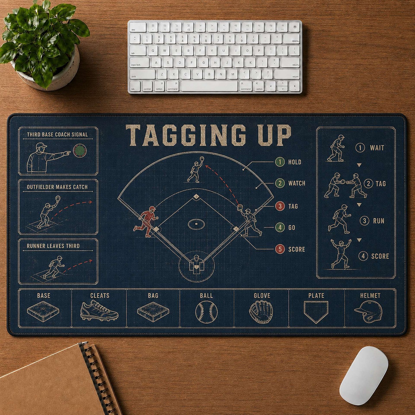 Tagging Up Blueprint Desk Mat | 5To9Vibe
