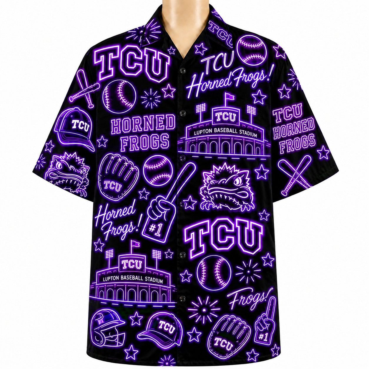 All Baseball College Teams Neon Viber Unisex Hawaiian Shirt For Men & Women