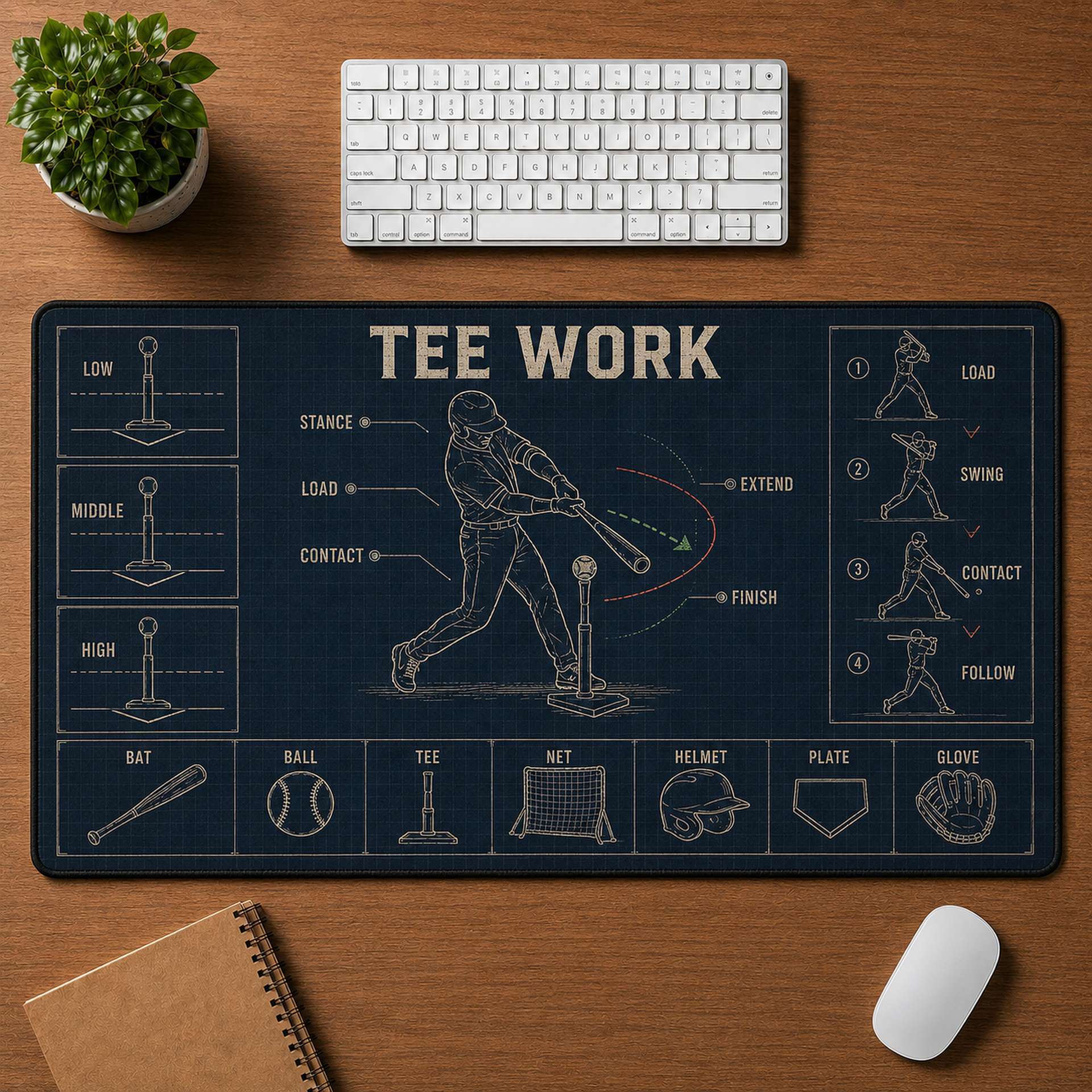 Tee Work Blueprint Desk Mat | 5To9Vibe