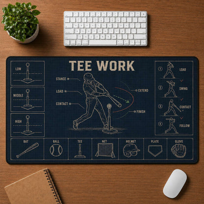 Tee Work Blueprint Desk Mat | 5To9Vibe