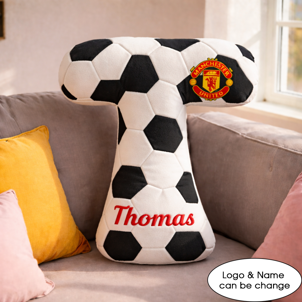 Football UK Pillow Custom Name and Logo All Teams Irregular-Shaped Pillow Custom