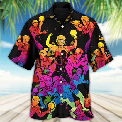 Table Tennis Color Art - Hawaiian Shirt 