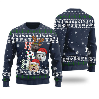 Tacky Personalized Pet Ugly Christmas Sweater Men's