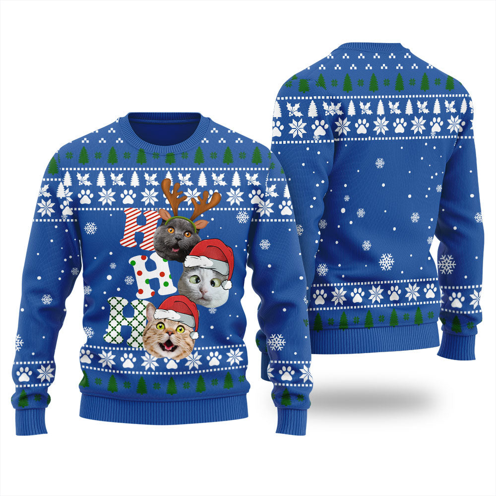 Tacky Personalized Pet Ugly Christmas Sweater Men's