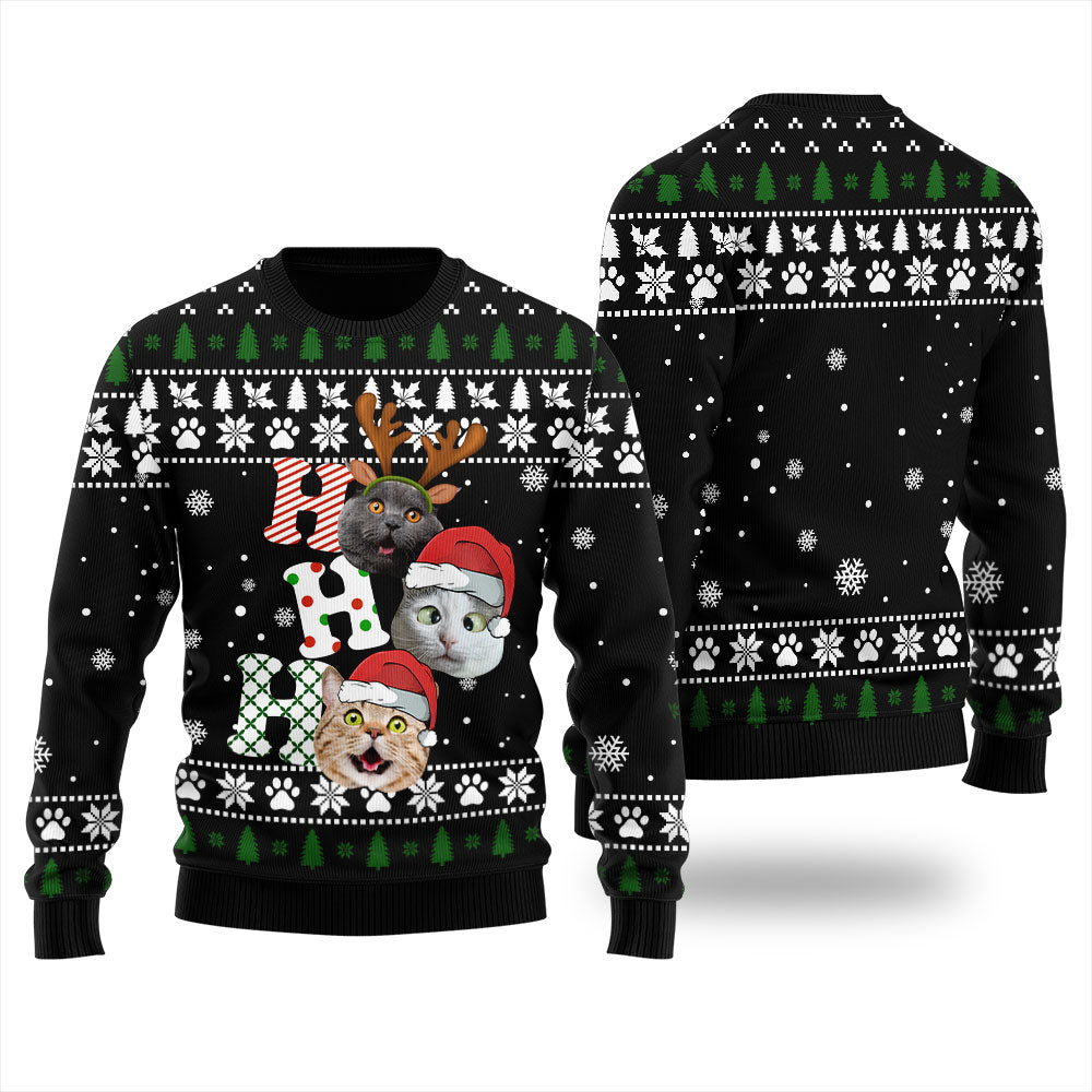 Tacky Personalized Pet Ugly Christmas Sweater Men's