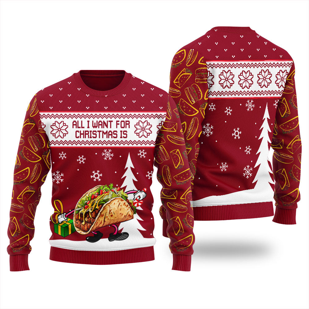 Taco Ugly Christmas Sweater For Women