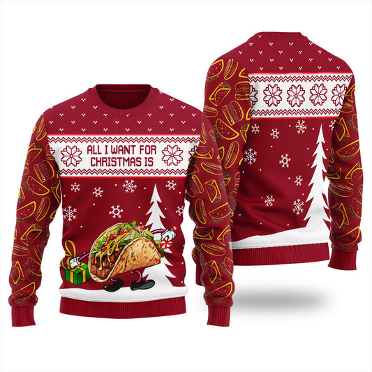 Taco Ugly Christmas Sweater For Women