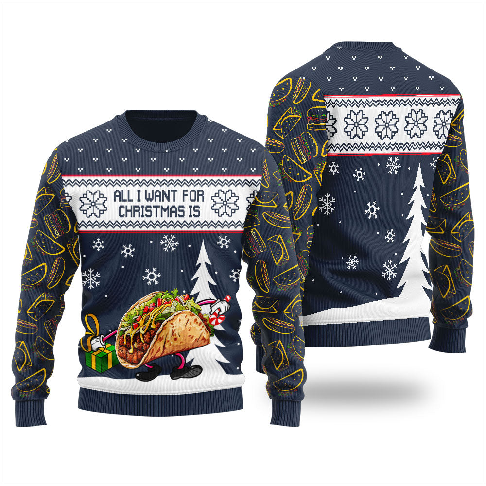 Taco Ugly Christmas Sweater For Women