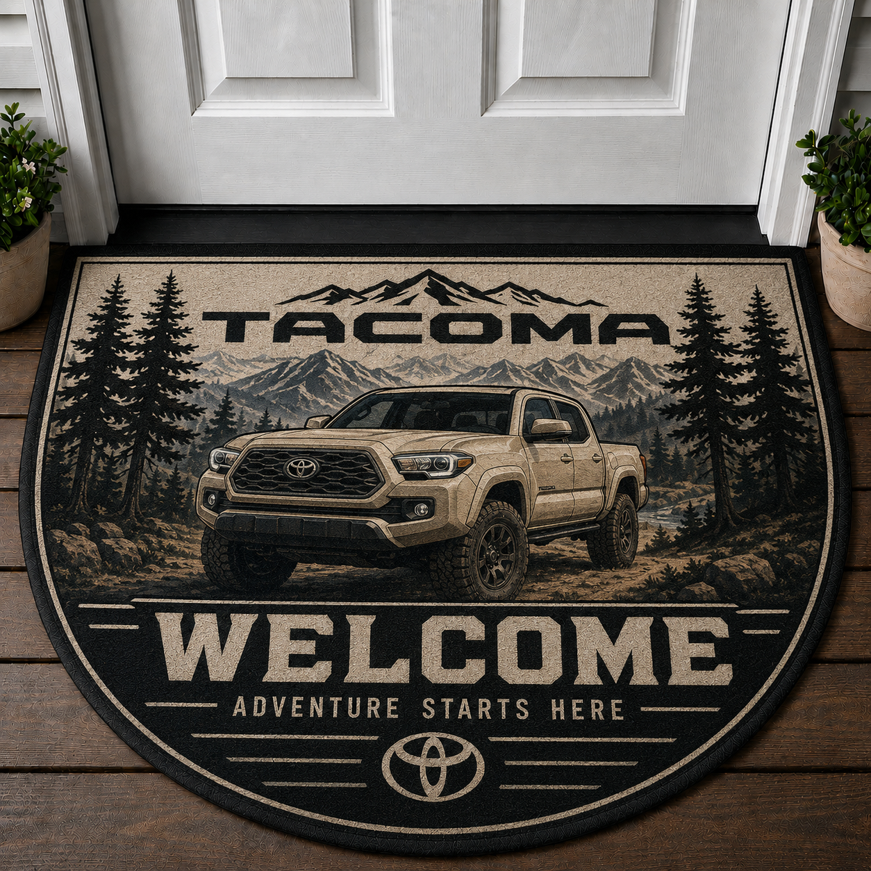 Jeep Dad Welcome Mat - Manual Transmission 4x4 Off-Road Doormat - 5to9vibe