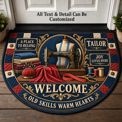 Tailor Personalized Half Round Mat | 5To9Vibe