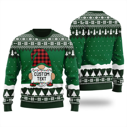 Take Me Gnome Custom Holiday Sweater Men's