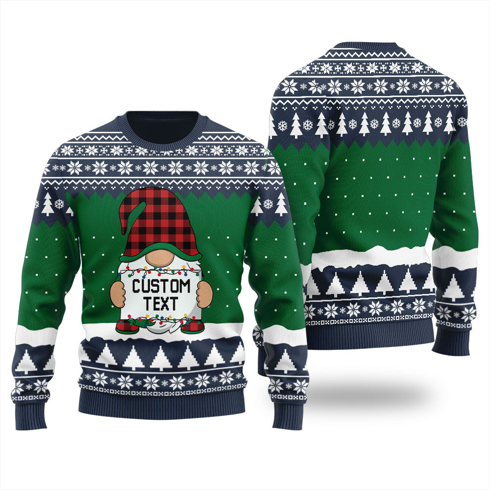 Take Me Gnome Custom Holiday Sweater Men's