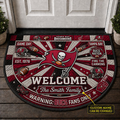 Official-Inspired Football Fan Custom Premium Welcome Mat – Personalized Doormat