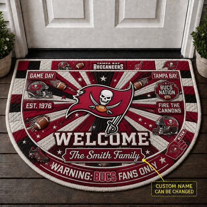 Official-Inspired Football Fan Custom Premium Welcome Mat – Personalized Doormat