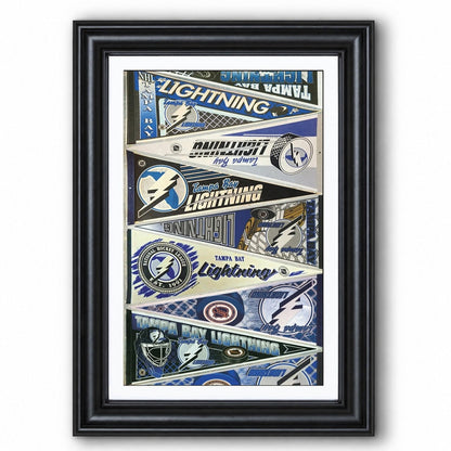 All Hockey Teams Vintage Pennant Anniversary For Fans No Frame Vertical Poster - 5to9vibe