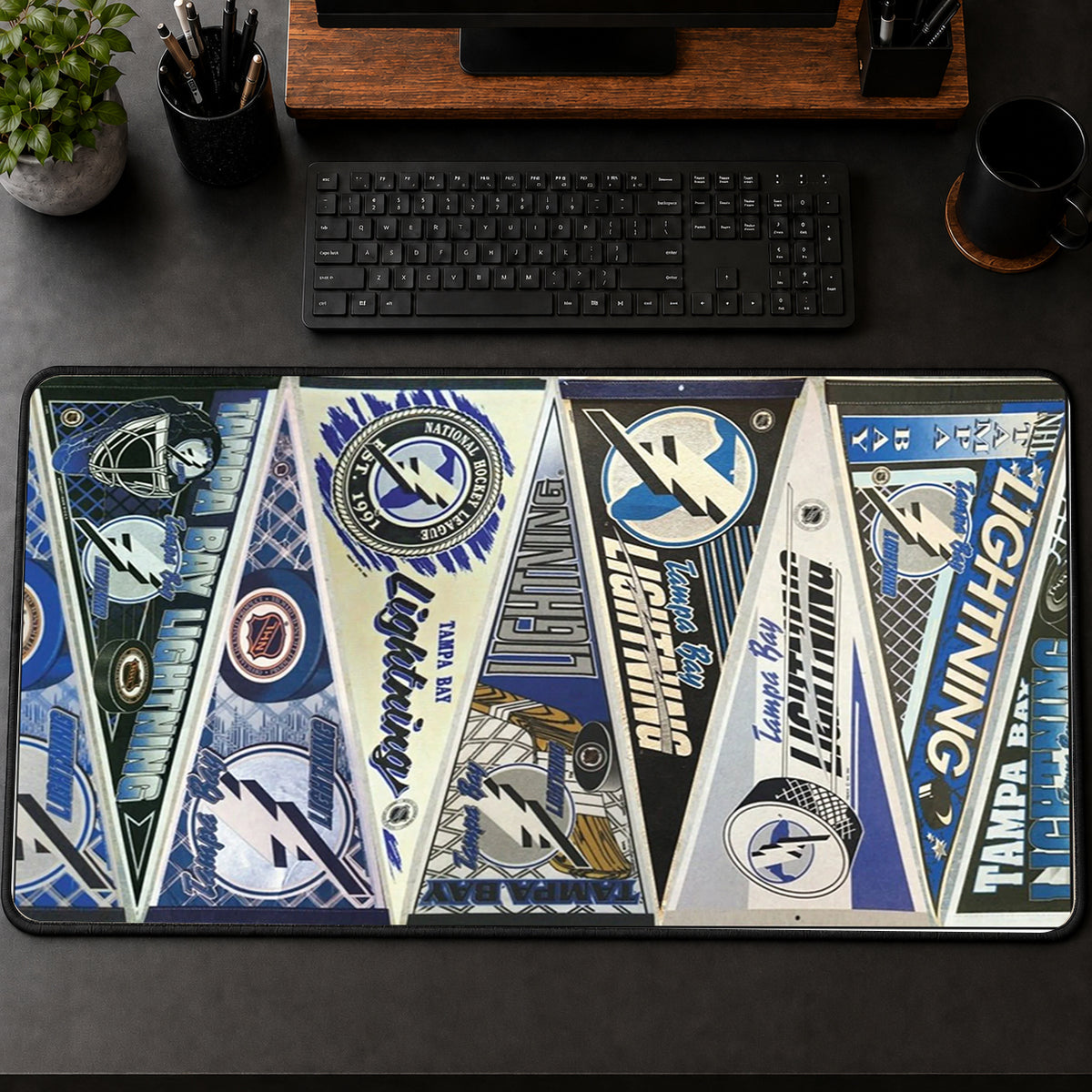 All Hockey Teams Vintage Pennant Anniversary For Fans Desk Mat Mouse Pad Trending - 5to9vibe