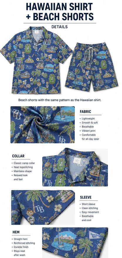 CC Baseball Teams Scenic Pattern Button-Up Unisex Hawaiian Shirt For Men and Women