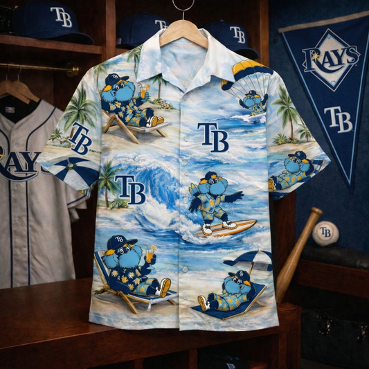 TBR Baseball Mascot Beach Viber Button-Up Unisex Hawaiian Shirt For Men & Women