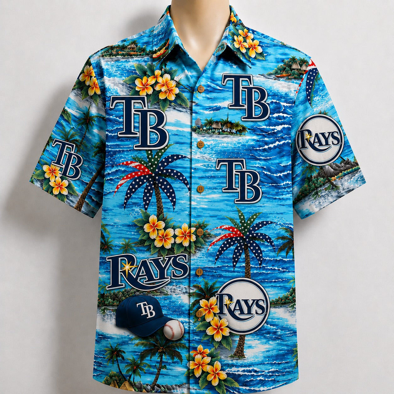 All Baseball Teams Coastal Paradise Button-Up Unisex Hawaiian Shirt For Men and Women