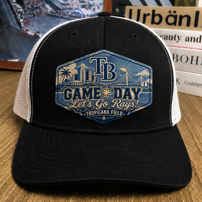 All Teams Baseball Game Day Leather Patch Premium Mesh Snap Back Cap | Trucker Cap