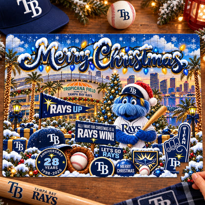 All Baseball Teams Baseball Stadium Personalized  Christmas Jigsaw Puzzle – Choose Your Team, 500 Pieces