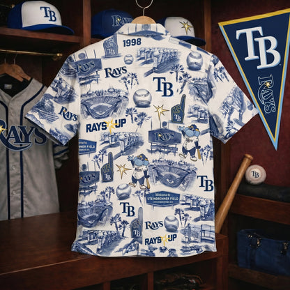 TBR Baseball Stadium Slogan Legacy Vintage Unisex Button-Up Hawaiian Shirt
