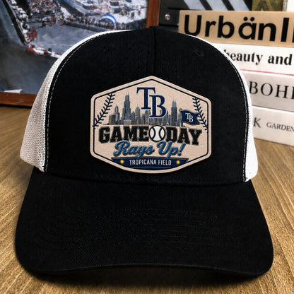 All Teams Baseball Logo Game Day Leather Patch Premium Mesh Snap Back Cap | Trucker Cap