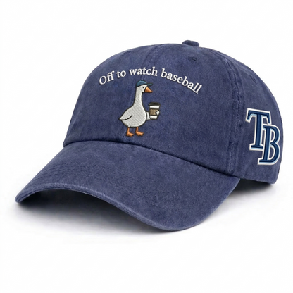 Off to watch Baseball Embroidered Logo Premium Baseball Cap