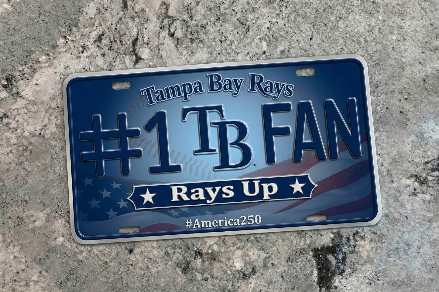 Baseball Car Plate Team Logo Fan America 250 Premium Car Plate
