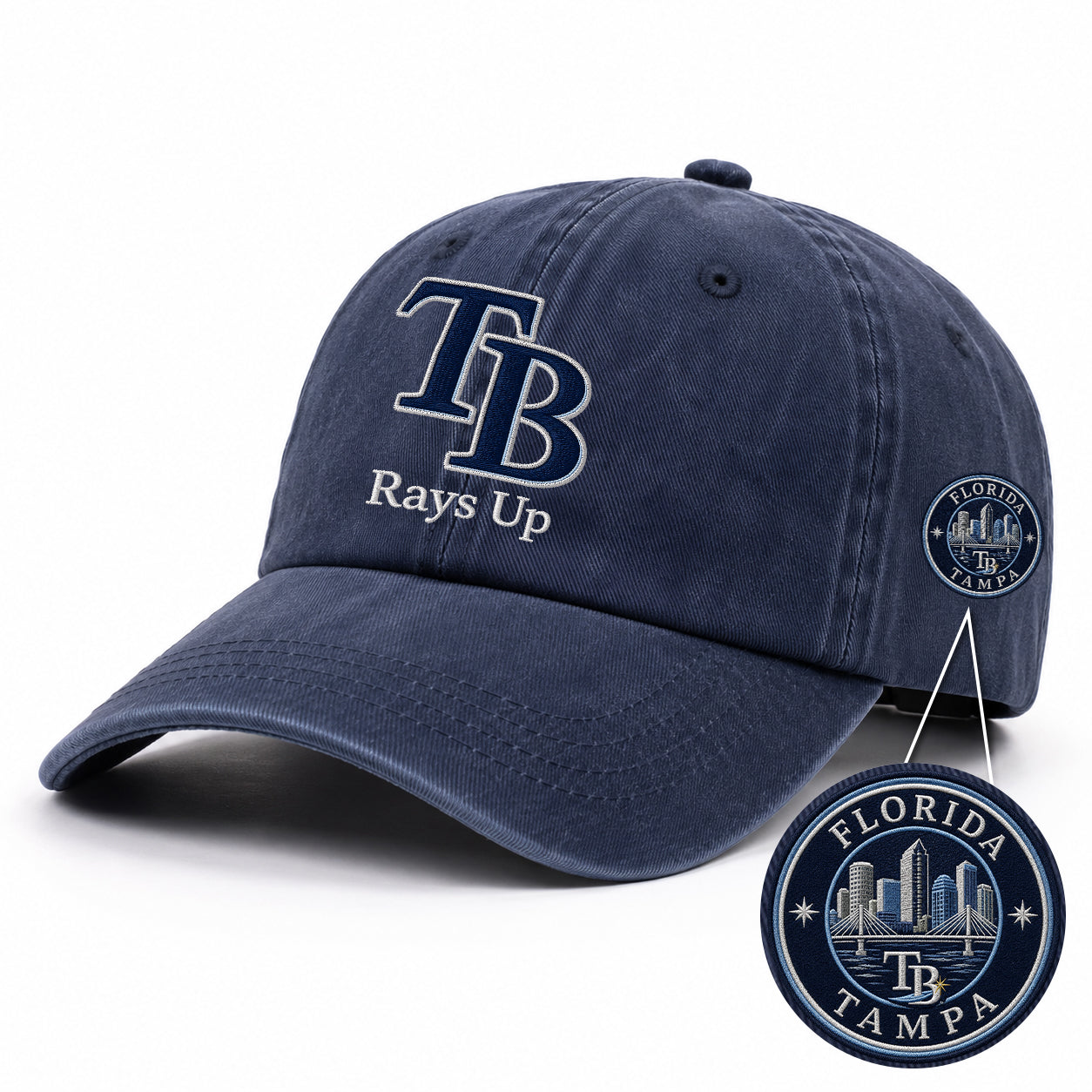 Baseball Team Slogan Cap All Teams Embroidered Logo Premium Wash Cap