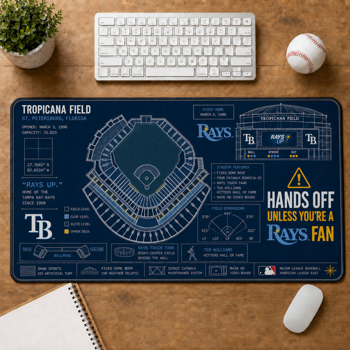 All Baseball Legendary Stadiums Masterplan Desk Mat Mouse Pad Plus Size - 5to9vibe